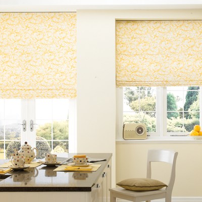 adele-patterned-yellow-roman-blind-dining-room