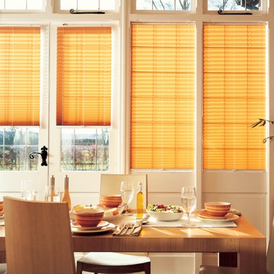 florence-tangerine-pleated-blinds-dining-room